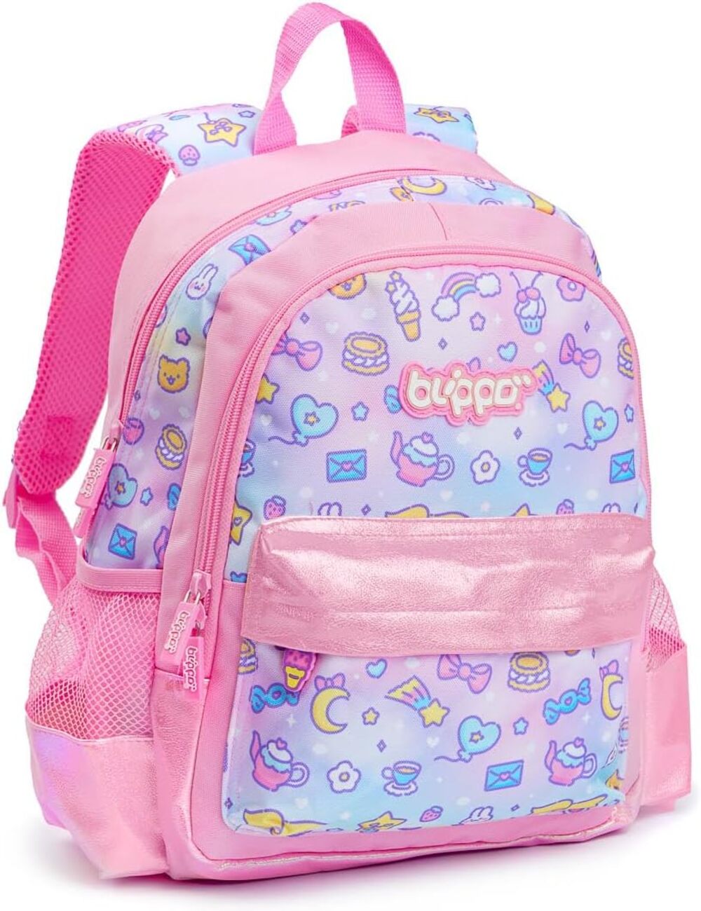 Blippo Girls Pink Backpack 14 Inch Medium Cute Kawaii School Bookbag